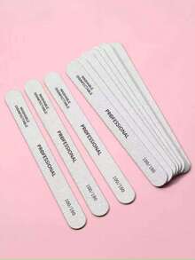50pcs Professional Straight Wooden Nail Files, Thin Design For Manicure, Disposable, Clean And Economical - Grey - View 3