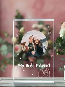 Customized Acrylic Photo Plaque, Suitable For Sisters, Best Friends, Brothers Or Friends, Personalized Commemorative Photo Customization, Acrylic Photo Decoration, Graduation Gift, Home Decor, Holiday Decoration - Multicolor - View 3