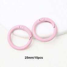 15入 25mm 彩色漆面彈簧扣勾 金屬連接環 畢業禮物 DIY 鑰匙圈 書環 包包吊飾 學生紀念品手工配件 - 25mm烤漆彈簧扣 - 查看 7