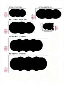 1件不對稱造型人造兔毛地毯，厚實柔軟親膚床邊墊，不對稱尺寸，1-5cm剪裁誤差，裝飾地毯，臥室裝飾，小地毯，地毯，家居裝飾，客廳地毯，客廳小地毯，臥室地毯，客廳家居裝飾，戶外地毯，可水洗地毯 - 棕色的 - 查看 9