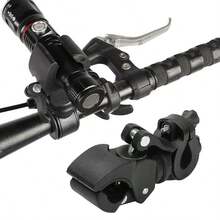 1pc Bicycle Handlebar Flashlight Mount 360° Rotating Plastic Material Bicycle Front Light Holder - Multicolor - View 2