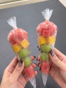 10/50/100pcs Set Ice Cream Cone DIY Bags - Durable And Portable Homemade Ice Cream Bags, Suitable For Ice Cream Making And Cream Piping Bags, Homemade Ice Cream Bags And Food Packaging Bags, Party Kitchen Gift Bags - Multi-color Ice Cream Cone - View 4