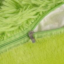 Funda de cojín sin relleno unicolor de peluche - verde menta - Ver 8