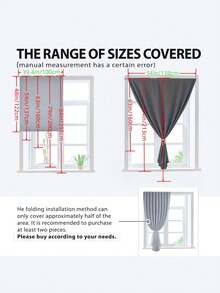 100% Blackout Bedroom Curtains, Portable Blackout Curtains, Portable DIY Curtains, Lightweight Curtains, No-Drill Curtains And Blackout Blinds, With Ring Straps, Suitable For Travel, No-Drill, Sun-Proof Curtains - C - View 13