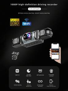 2026 New 4-Channel Dash Cam, Car DVR Black Box, Front/Rear/Left/Right Camera, Wide Angle, Adjustable Lens, Loop Recording, Night Vision, Motion Detection, 150mAh Battery - Dash Cam - View 4