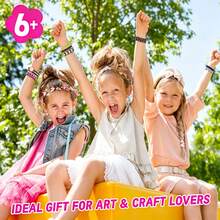 Girls Handmade Woven Rope Bracelet Making Kit, Children's Art Friendship Bracelet DIY Handmade Jewelry Set, Birthday Christmas Holiday Gift - Multicolor - View 12