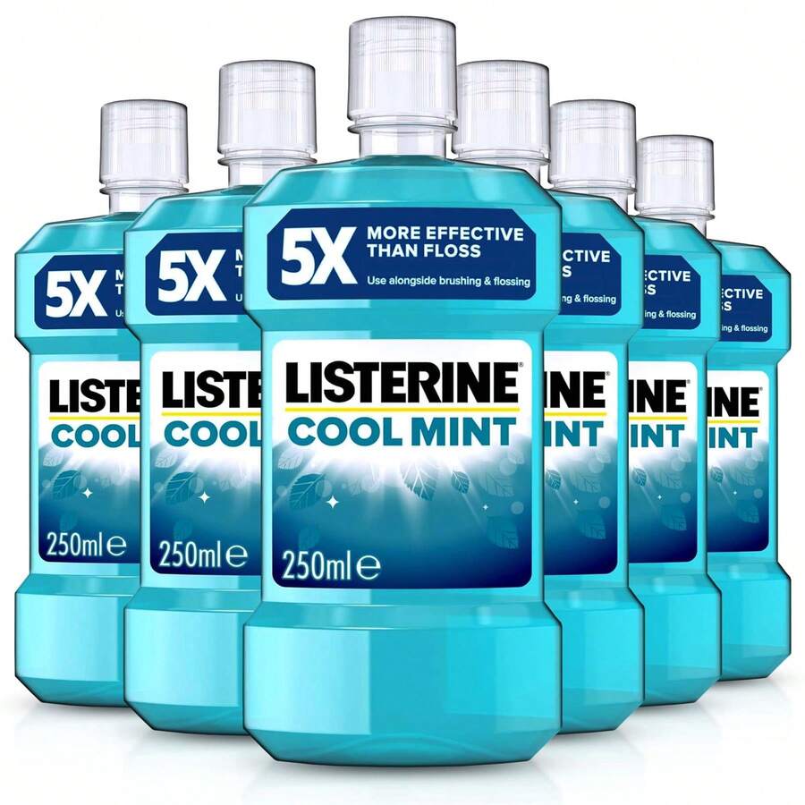 Listerine Cool Mint Daily Mouthwash 250ml - Pack Of 6 - Mint - View 1