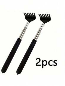 1/2PCS Stainless Steel Extendable Back Scratcher, 5-Section Adjustable Telescopic Itch Scratcher For Elderly Independent Use, Portable Itching Relief Tool For Home Travel Gym Use - View 11