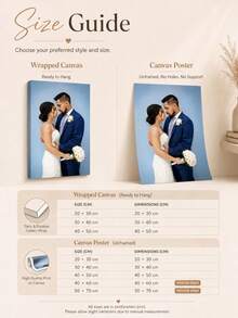 Customizable Wooden Frame Canvas Wall Art - Personalized Family Portraits And Action Photos, Printing, Suitable For Living Room, Bedroom Or Home Office Decor, Cozy Room Accent, Quality Reproduction Framed Canvas Painting - Multicolor - View 4