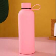 500ml 16.9oz Stainless Steel American Narrow Mouth Insulated Water Bottle, Portable Vacuum Insulated Water Bottle With Rope Handle, Suitable For Outdoor Sports And Back To School Season - 500ml - Pink - View 8