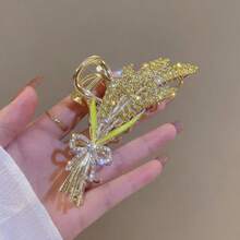 1pc Women's Hair Claw Clip,For High Ponytail And Bun Style,With Butterfly And Rhinestone Decoration,Birthday & Valentine's Day Gif - Wheat Ear Hair Clip - View 7
