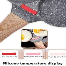 4-Piece Non-Stick Egg Pan And Granite Egg Pan Set, Multi-Functional Breakfast Pan, Suitable For Frying Eggs, Pancakes, Plett, Crepes, Compatible With Gas And Induction Stoves - View 11
