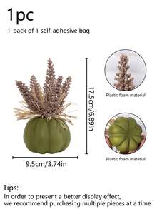 1件人造南瓜裝飾品－秋季感恩節萬聖節派對居家桌面裝飾擺件 - 南瓜擺飾-1pc - 查看 21