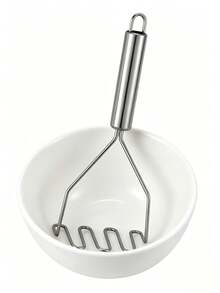 Stainless Steel Wave-Shaped Potato Grater For Home Use/Kitchen/Potato Crusher/Manual Grinding Tool – 1/2 Unit - Silver - View 8