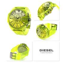 Diesel DZ4532 Bright Yellow Oversized Jelly Watch Multi Chrono Date 5ATM Waterproof Unisex Summer Accessory - one-size - View 6