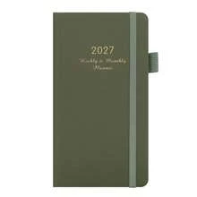 2027 Pocket Planner, Jan-Dec 2027 Monthly Pocket Planner With Notes, PU Leather Hardcover, Pen Loop, 100 GSM Paper, 7.08" X 3.86" - Multicolor - View 11