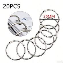 Silver Metal Loose-Leaf Rings, Replaceable Loose-Leaf Ring Accessories, Detachable And Openable Binding Rings, Suitable For Student Notebooks, Scrapbooks, Photo Albums, Index Cards, Office Document Organization And DIY Stationery,Card Holder - Silver - View 15