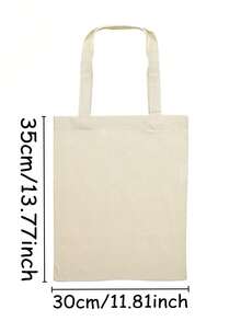 1pc Personalized Customized Photo & Text Shoulder Bag, Custom Exclusive Photo & Text, Choose Style, Canvas Tote Bag Printing Shopping Bag, Back To School, Campus Essential Storage Bag, Handbag Canvas Bag Shoulder Bag, Surprise Holiday Birthday Creative Gift For Family, Friends, Girlfriend, Boyfriend, Classmates, Teachers - Multicolor - View 6