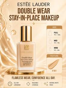 Estée Lauder 雅詩蘭黛粉底液 1W1 5/7/15ml，高遮瑕，有效遮蓋毛孔與細紋，長效持妝，不暈染不脫妝，易上妝，適合乾性肌膚 - 雅詩蘭黛DW1w1粉底液 - 查看 2