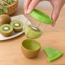 1pc Easy-To-Use Kiwi Slicer, Manual ABS Peeler, Non-Electric Kitchen Gadget, Suitable For Outdoor Cooking, Camping And Picnic Essential - Multicolor - View 1