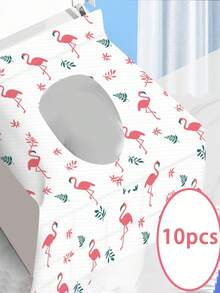 1/5/10pcs Disposable Toilet Seat Covers, Travel Essential, Large Waterproof Toilet Seat Pads, Suitable For Home, Travel, Public Restrooms, Full Coverage Toilet, Mother's Day Gift - Multicolor - View 8