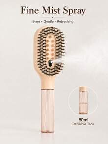 Spray Styling Hair Comb, Detangling Spray Comb, 3-In-1 Portable Plastic Hair Tool With Refillable Water Tank And Round-Headed Bristles, Suitable For Curly And Wavy Hair - Multicolor - View 3