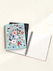 1pc Aesthetic Spiral Notebook, Cute Thick Inner Pages Diary, Unique Floral Design, Lined A5 Spiral Notebook, Suitable For School/University/Office, Perfect Gift Choice, Birthday, Back To School Season Gift - Multicolor - View 8