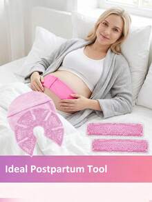Pregnancy Soothing Pad, Breast Cooling Gel Pack And Perineal Cooling Pad - Hot & Cold Dual Use, Relieve Discomfort; Comfortable Fit, Soft Touch, Postpartum Tool, Postpartum Essential, Breastfeeding Accessory, Heating Pad, Reusable Ice Pack - View 3