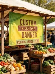 1pc Personalized Vinyl Banner,Custom Text/Logo/Image,Indoor Outdoor Use,Custom Business Advertising & Birthday Banner, Waterproof Indoor/Outdoor Sign, Full Color Custom Text & Logo, Ideal For Wedding,Birthdays,Holidays & More - Multicolor - View 3