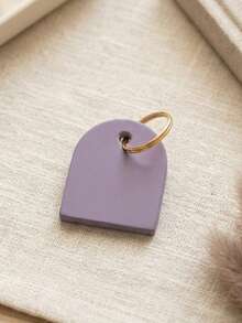1 PC Custom Laser Engraved Minimalist Arch Keychain, 4 Colors Optional With Metal Key Ring,Daily Key Organizer Home Decor - Multicolor - View 10