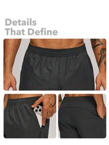 MASKERT Men's Athletic Shorts,Gym Fitness Shorts,Strength Training Shorts,Jogging Shorts,Sprint Shorts,Cycling Training Shorts,Tennis Shorts,Hiking Shorts - Dark Grey - View 2