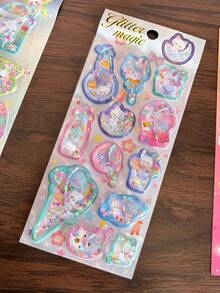20pcs-Q-Lia 3D Ancient-Style Small Water Droplet Relief Three-Dimensional Crystal Sticker, Cute Glittering Raindrop Character Crystal Glue DIY Decorative Sticker - Multicolor - View 10