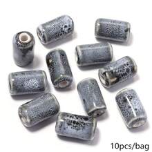 10pcs Ceramic Long Tube Beads, Bohemian Style, For DIY Jewelry Making, Necklaces, Bracelets, Beading, Home Decoration, Classroom DIY Craft Supplies - Long Tube Porcelain Beads - View 19