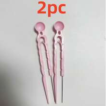 1Set 2pcs Beaded Mosaic Board Material Kit With Manual Tools: Bead Dispenser, Bead Box, Pink Spoon, Single Needle - Multicolor - View 10