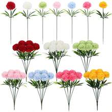 1/6 Pcs Artificial Flowers , Faux Flower Stems, Silk Artificial Flowers, For , Wedding Bouquets, Cemetery Wreaths, DIY Crafts - Yellow - View 8