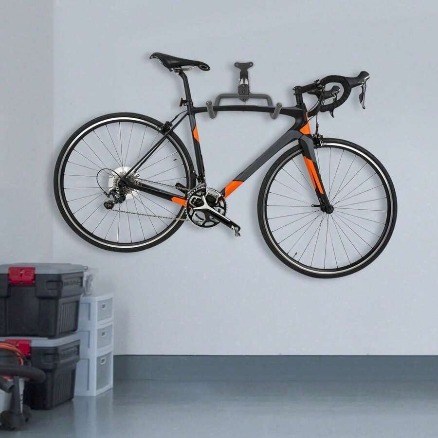 Wall Mount Bicycle Holder, Adjustable Steel Bicycle Storage Rack For Garages - Black - View 1