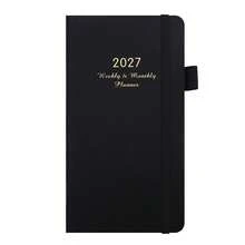 2027 Pocket Planner, Jan-Dec 2027 Monthly Pocket Planner With Notes, PU Leather Hardcover, Pen Loop, 100 GSM Paper, 7.08" X 3.86" - Multicolor - View 14