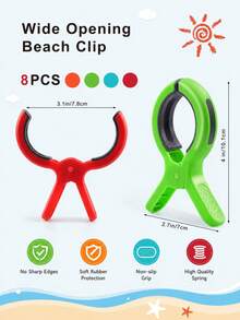 Bộ 4 kẹp bạt bể bơi bằng thép không gỉ chịu lực, tay cầm nhựa xanh, kẹp lò xo chống gió bền bỉ, dùng để cố định bạt bể bơi đặt trên mặt đất, phù hợp dùng ngoài trời, bề mặt kim loại thời trang, kẹp bể bơi bền - Nhiều kiểu dáng - Xem 8