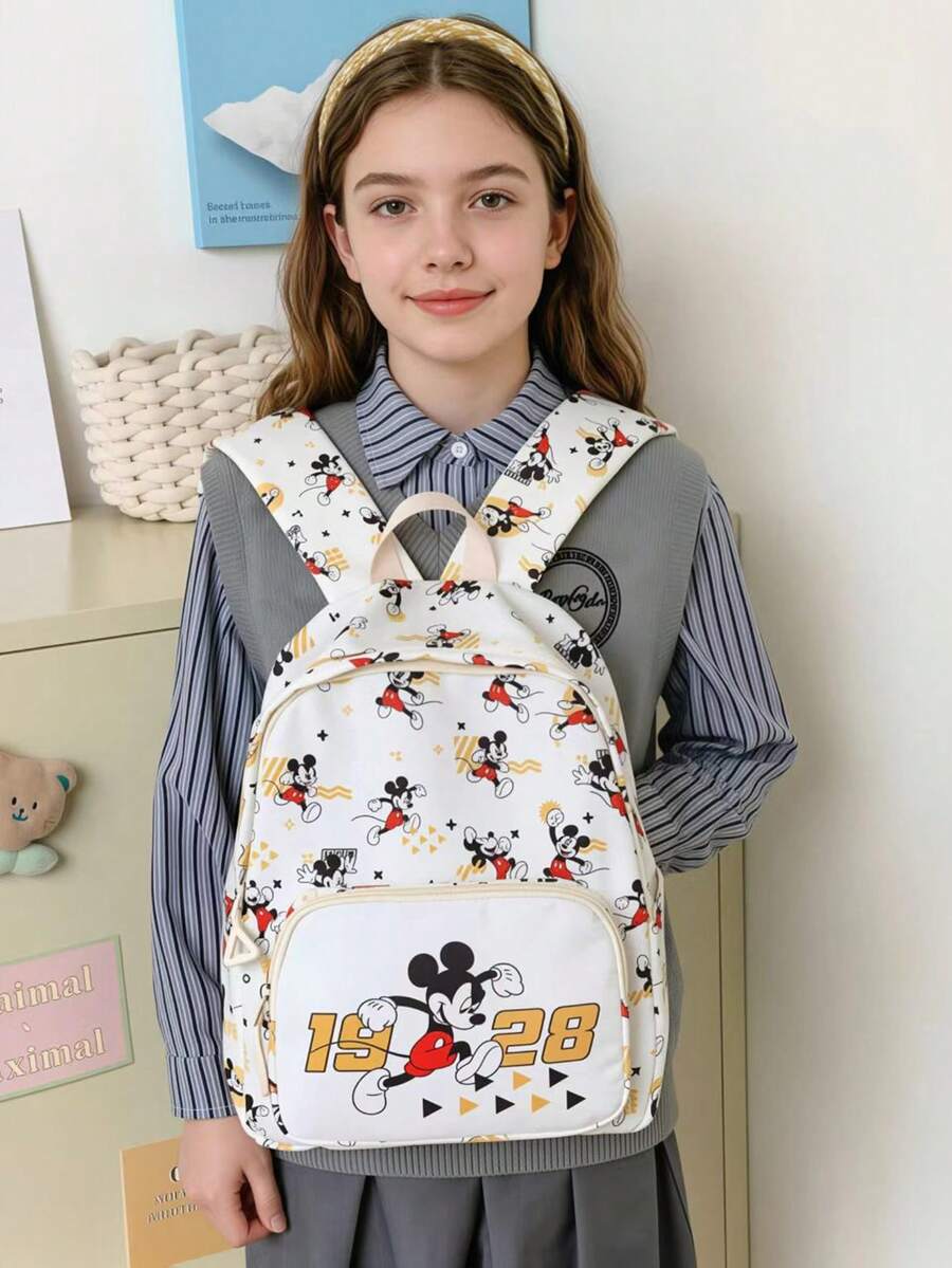 Disney 青少年迪士尼學生背包 男款卡通收納包 文具收納袋 旅行包 時尚女款手提包 斜挎包 適合購物、派對、假期禮物