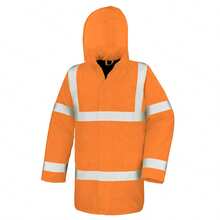 Result Core High-Viz Motorway Coat (Waterproof & Windproof) (Pack Of 2) - Orange - View 1