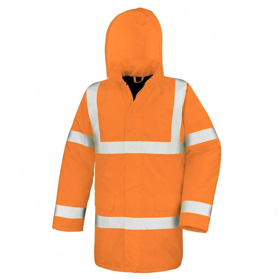 Result Core High-Viz Motorway Coat (Waterproof & Windproof) (Pack Of 2) - Orange - View 1
