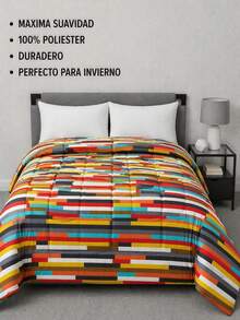 VENECIA Reversible Comforter In Full/Queen Size (200x220cm). Variety Of Colors And Designs. Maximum Softness. - Orange - View 2