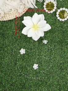 1件波希米亞風雙層鳶尾花髮夾，側夾花朵流蘇髮飾，適合女性甜美日常/海灘/度假髮飾，攝影道具，抓夾，夏季旅行 - 彩色 - 查看 4