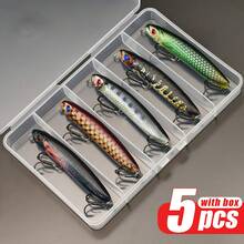 ANFS 5pcs Fishing Lures With Lure Box, Sinking Minnow Fishing Lures, Suitable For Freshwater And Saltwater - Multicolor - View 10