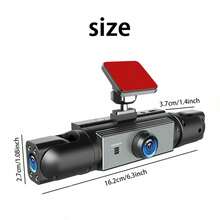 SIDAKEYE Cámara Dual para Automóvil DVR 1080P, Cámara Frontal 1080P y Cámara Trasera 480P, con Visión Nocturna Infrarroja, Accesorios para Automóvil | Cámara DVR para Automóvil | Grabadora para Automóvil | Monitoreo de Estacionamiento, con Visión Nocturna Infrarroja Incorporada, Grabación en Bucle - A - Ver 2