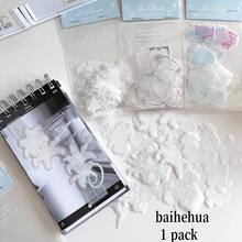 Selbstklebendes Pergament-Scrapbooking-Materialpaket, enthält Blumen- und Schmiedeeisen-Stil-Ränder, für Collage-Dekoration - A - Übersicht 8