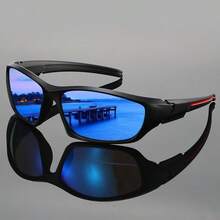 Men Sport Polarized Fashion Glasses Blue Mirror Lens Lightweight TR Frame Windproof Shades For Cycling Fishing Driving Outdoor Sports Eyewear - Multicolor - View 1