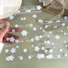 30pcs Party Gift Self-Sealing Bags, Holiday Gift Self-Sealing Bags, Blue Star Pattern Gift Bags, Transparent Self-Sealing Gift Bags, High-End Gift Self-Sealing Packaging Bags, Suitable For Women's Small Gift Packaging Bags, Holiday, Party, Birthday Gift Packaging Bags, As Well As Daily Storage Bags And Plastic Self-Sealing Bags. - Gift Bags - View 2