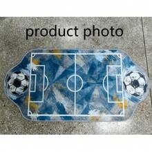 1pc Grey Tone Soccer Field Shaped Decorative Rug, Bedroom Decor, Floor Mat, Carpet, Home Decor, Living Room Rug, Living Room Small Rug, Bedroom Carpet, Living Room Home Decor, Outdoor Rug, Washable Carpet - Multicolor 9 - View 3