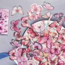 6 Packs Butterfly Graffiti Stickers, Stationery & Gift Packaging Supplies, Creative Fashion Manual Material Decoration DIY Stickers, Box Sealing Stickers, Commercial Product Packaging Sealing Stickers, Gift Box Decoration Bag Packaging Labels - 6-pack - View 9